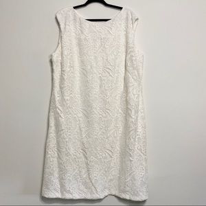 Lauren Ralph Lauren White Lace Sleeveless Dress